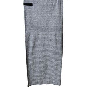 LULULEMON Vinyasa Scarf Gray Herringbone Knit Snap Close 26" Wide